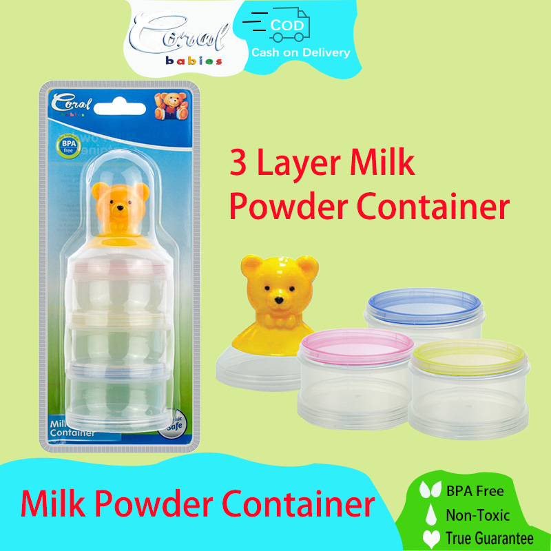 Coral Babies 3 Layer Baby Milk Powder Container Stackable Milk