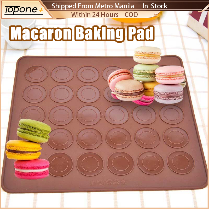 48 Hole Silicone Macaron Baking Mat Non-Stick Macarons Pastry Mold Cake ...