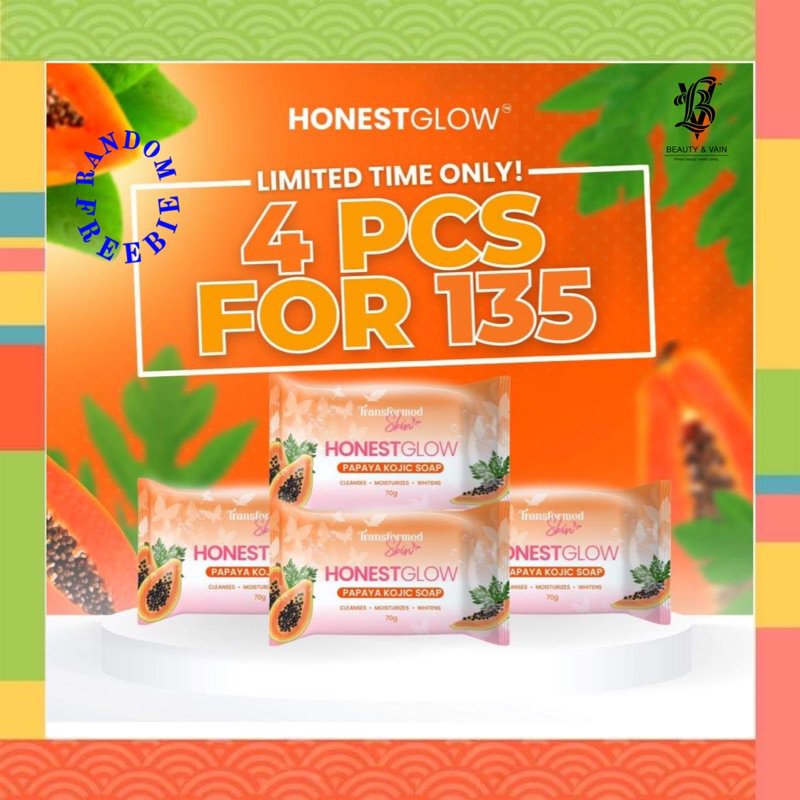 HONEST GLOW KOJIC SOAP 70g (4 PIECES FOR 135) | Shopee Philippines