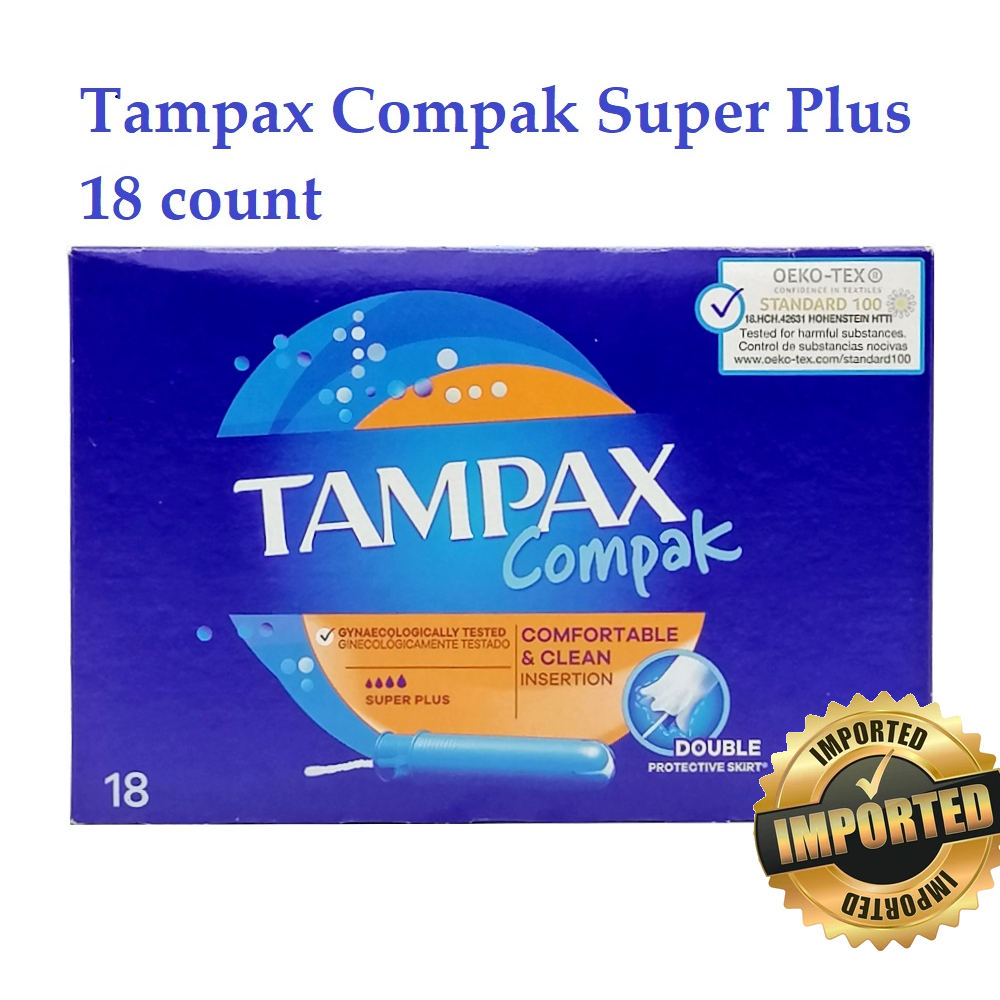 Tampax Pearl compak 18 cts Super Plus Absorbency Unscented Tampons