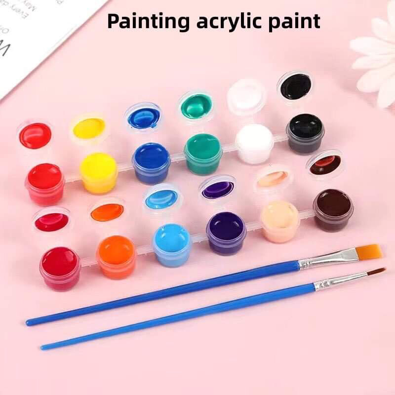 6/12 Colors Poster Paint Acrylic Paint with Brush pen Watercolor