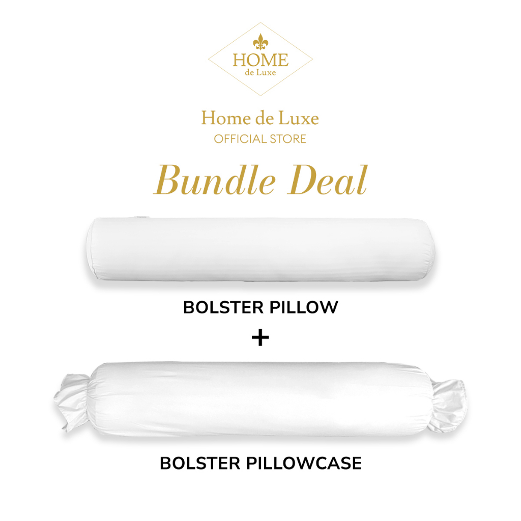 [Bundle Deals] Home de Luxe Bolster Pillow with Bolster Pillowcase 28