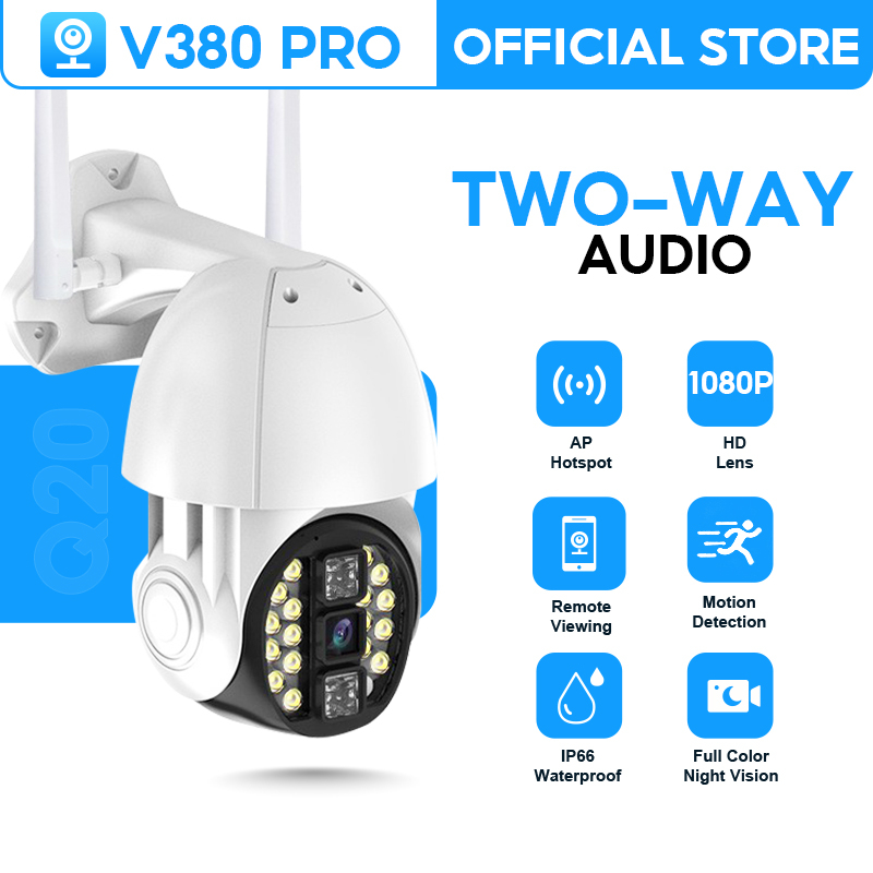 V380 PRO Q20 CCTV Camera outdoor 360 Panoramic Wireless WIFI 1080p