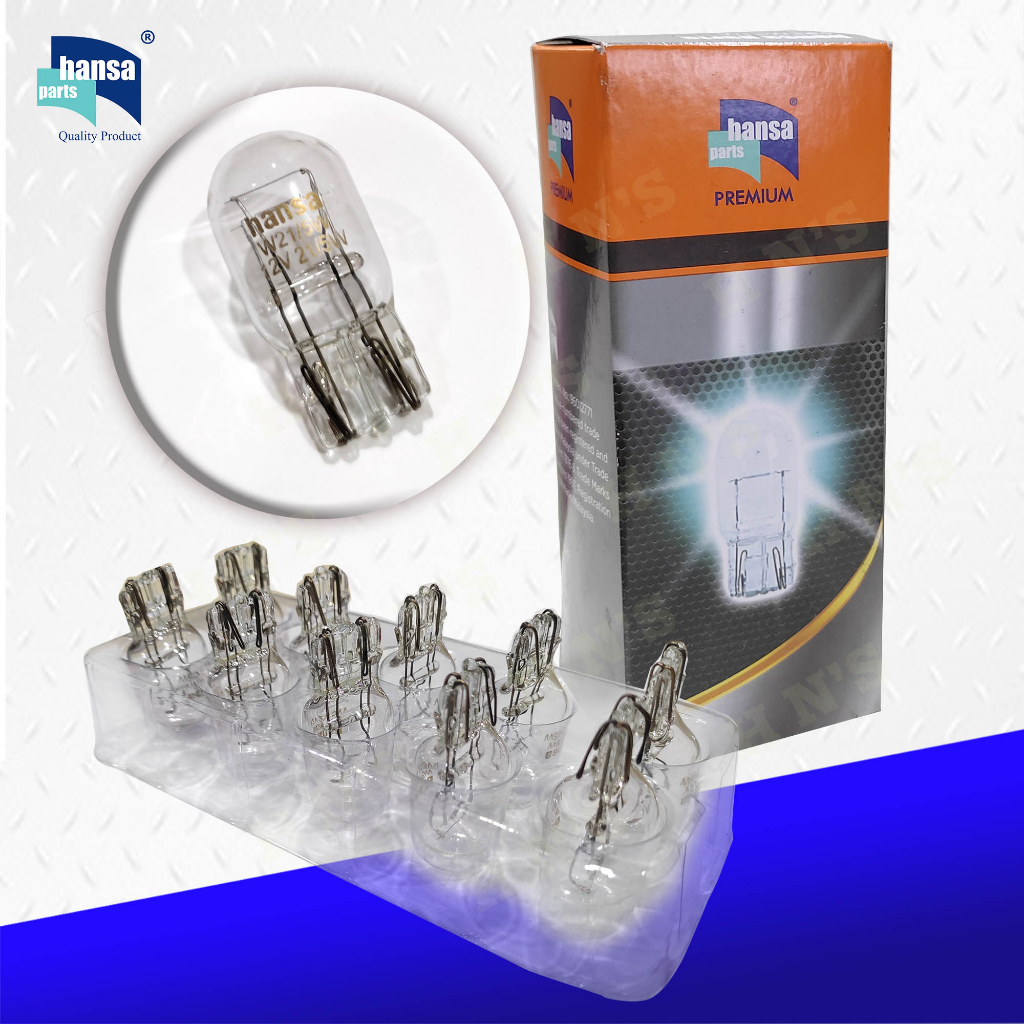 Hansa T20 Bulb 12V 5W W21, (W3 x 16d) - Brake Light Bulb ( 10 pcs / box ...