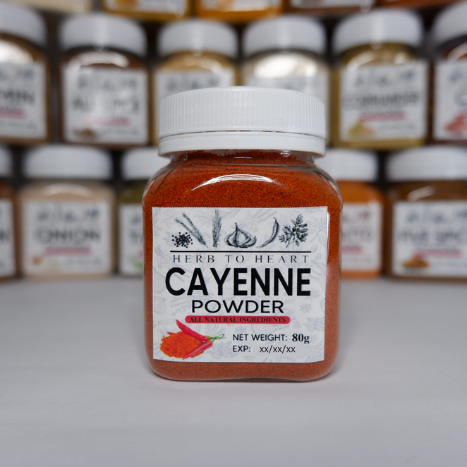 Cayenne Powder 80g_All Natural Herbs & Spices by Herb to Heart Shopee