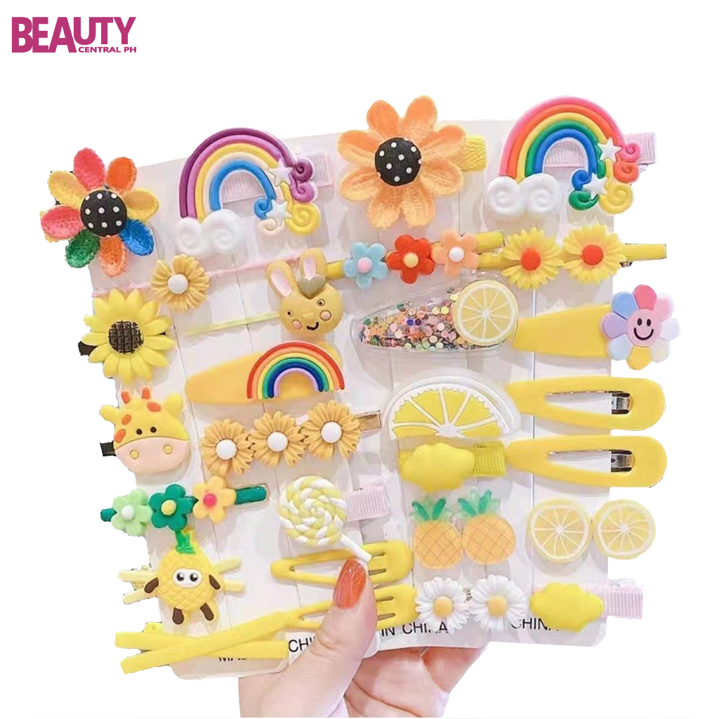 14pc/pack Hair Pin Kids Hair Clips Super Cute Plastic | Shopee Philippines