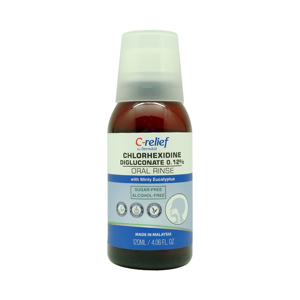 C Relief By Dermaid Chlorhexidine Oral Rinse 120ml Shopee Philippines