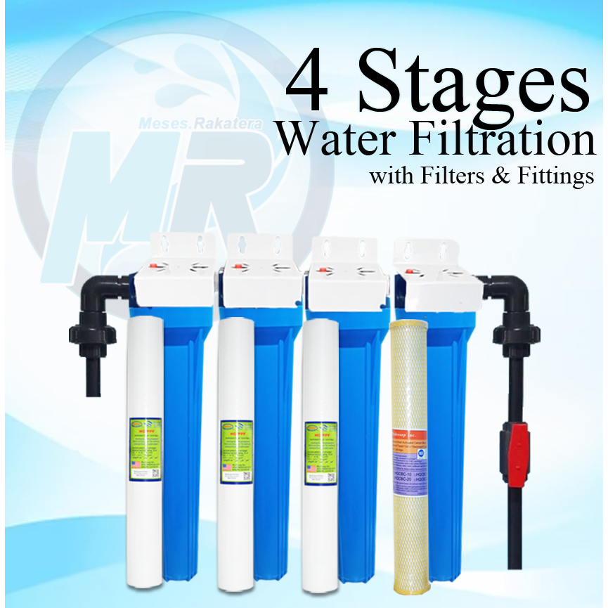 4 Stage Water Filtration with Filters & Fittings - Nawasa/Deepwell ...