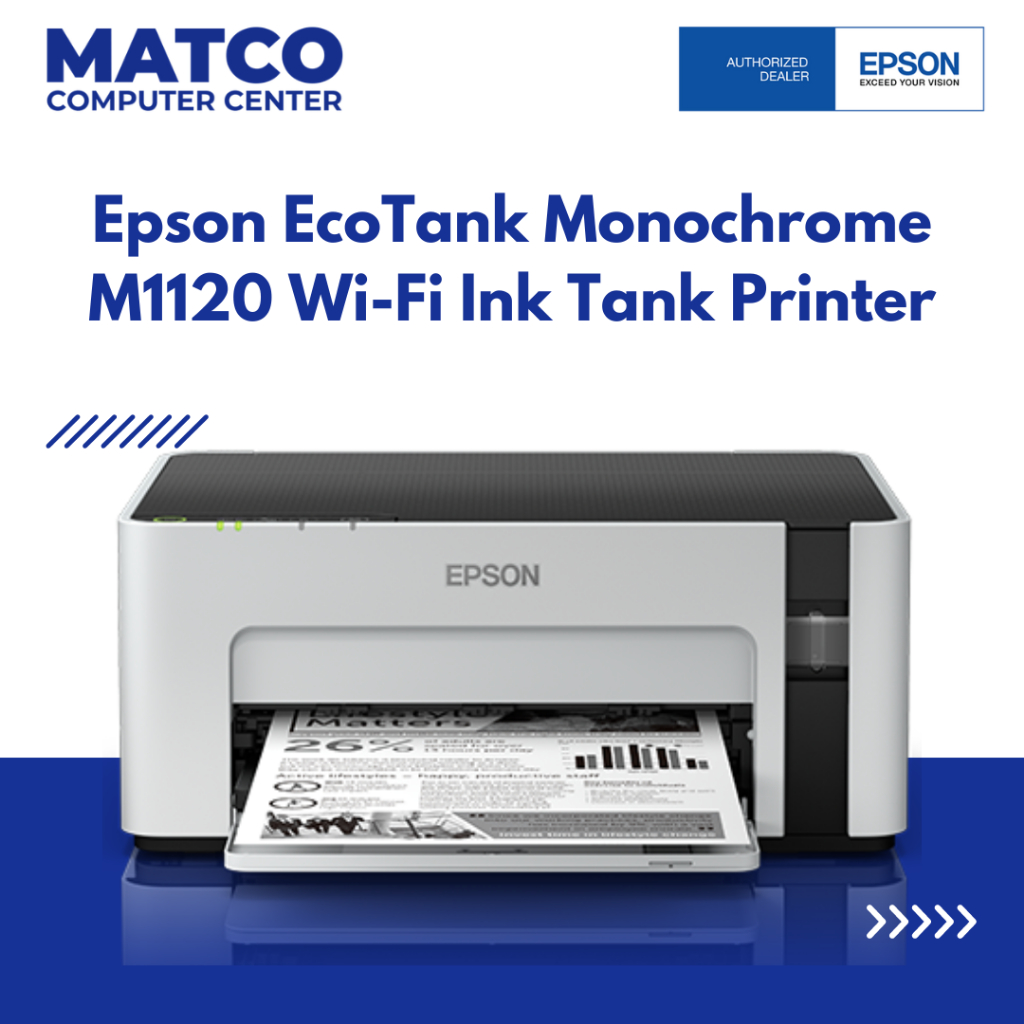 Epson Eco Tank Monochrome M1120 Wi Fi Ink Tank Printer Shopee Philippines 5713