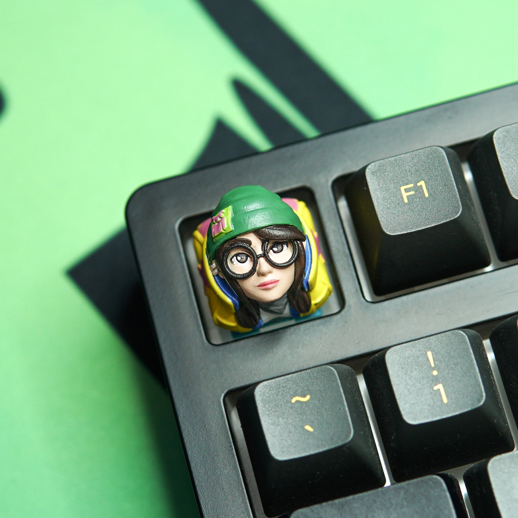 Valorant Killjoy artisan keycaps Mechanical keyboard Resin cast ...