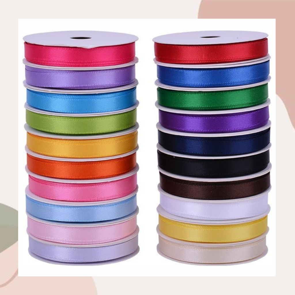 Satin Ribbon Single Face for Christmas Gift Wrapping Decoration 2.5cm ...