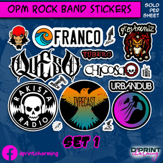 Rock Band Stickers for Sale