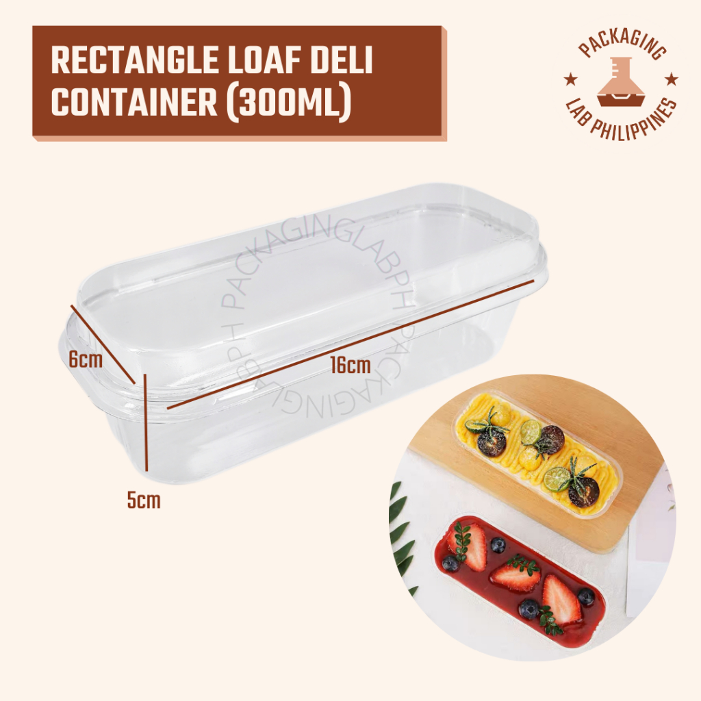 [10/50pcs] Rectangle Loaf Deli Container Clear Rectangle Container ...
