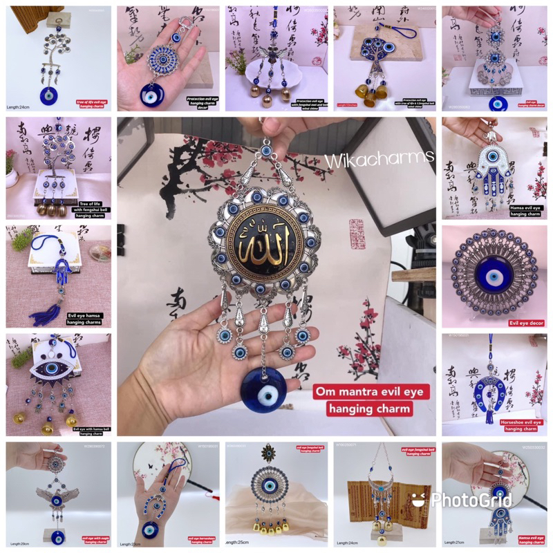 wikacharms protection evil eye hanging charm and wind chime 17designs