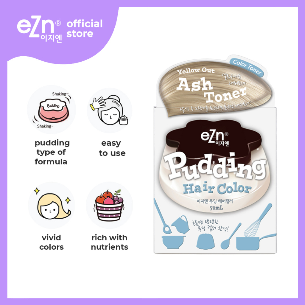 eZn Pudding Hair Color Yellow Out Ash Toner (70 ml) - Self Hair Dye DIY ...
