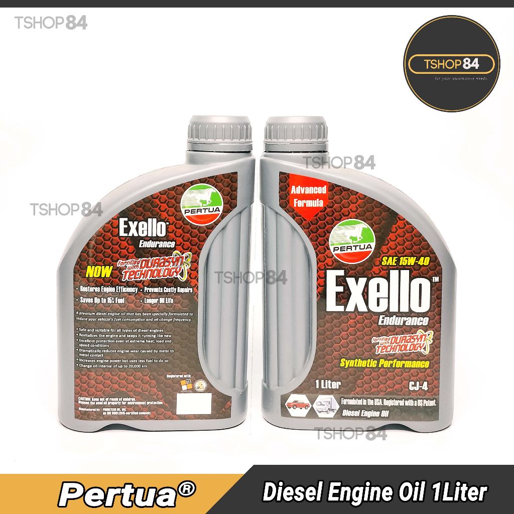 Pertua EXELLO Diesel Engine Oil SAE 15W-40 1Liter | Shopee Philippines