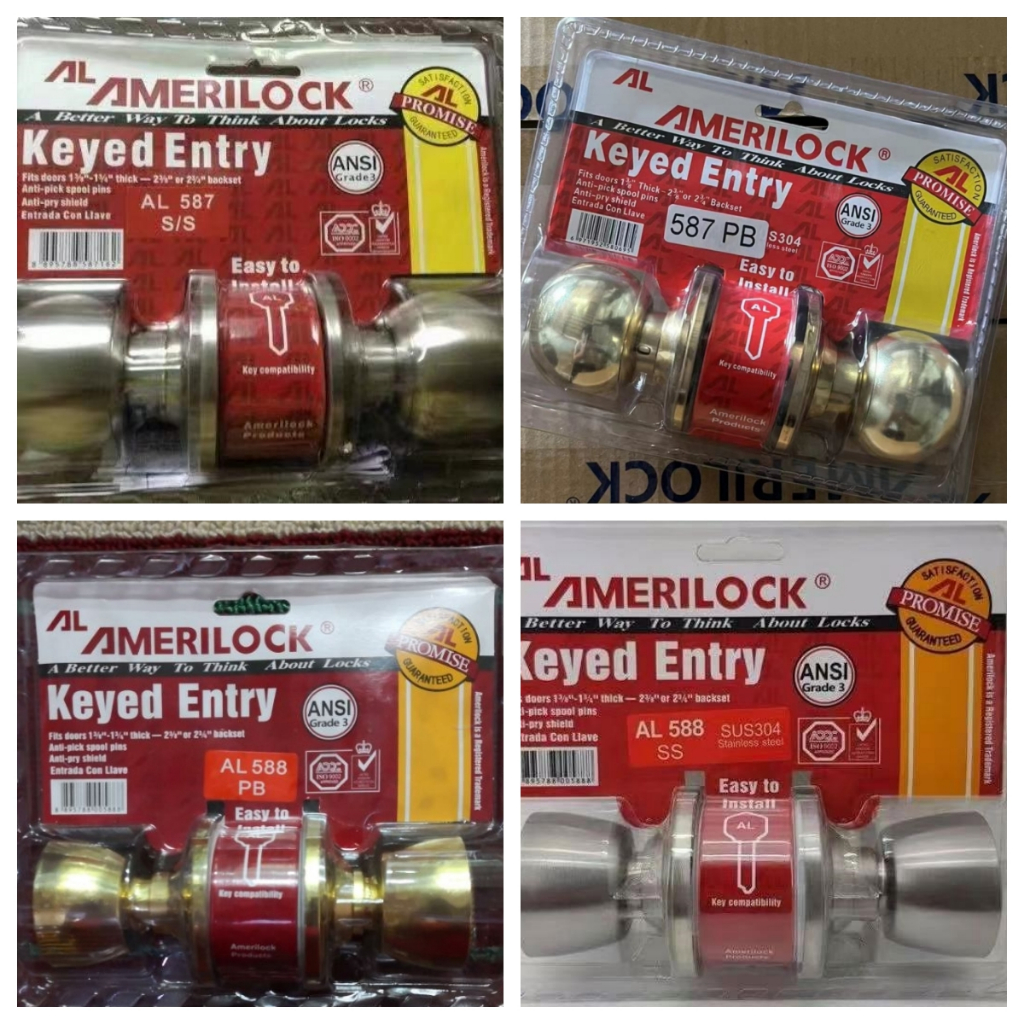 Amerilock Door Knob 587/588/5831 S/S P/B A/B Door Knob Lock Shopee