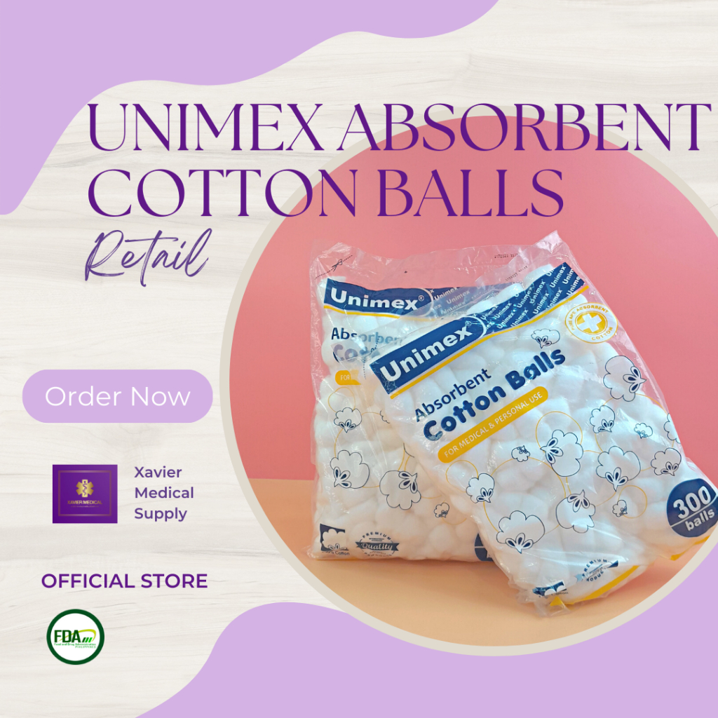 UNIMEX Absorbent Cotton Balls Retail (SOLD PER PACK) Shopee Philippines