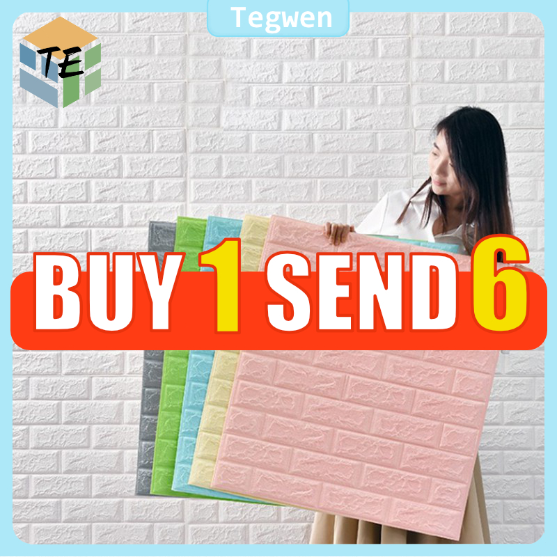 BUY ONE TAKE SIX 70CM*77CM 3D Big Size Wallpaper adhesiv wall decor