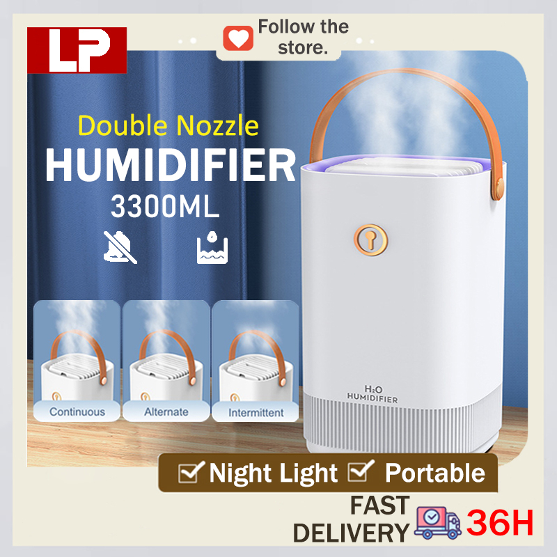 COD 3.3L Ultrasonic Humidifier Anti-Burn Aroma Diffuser Dual Mist ...