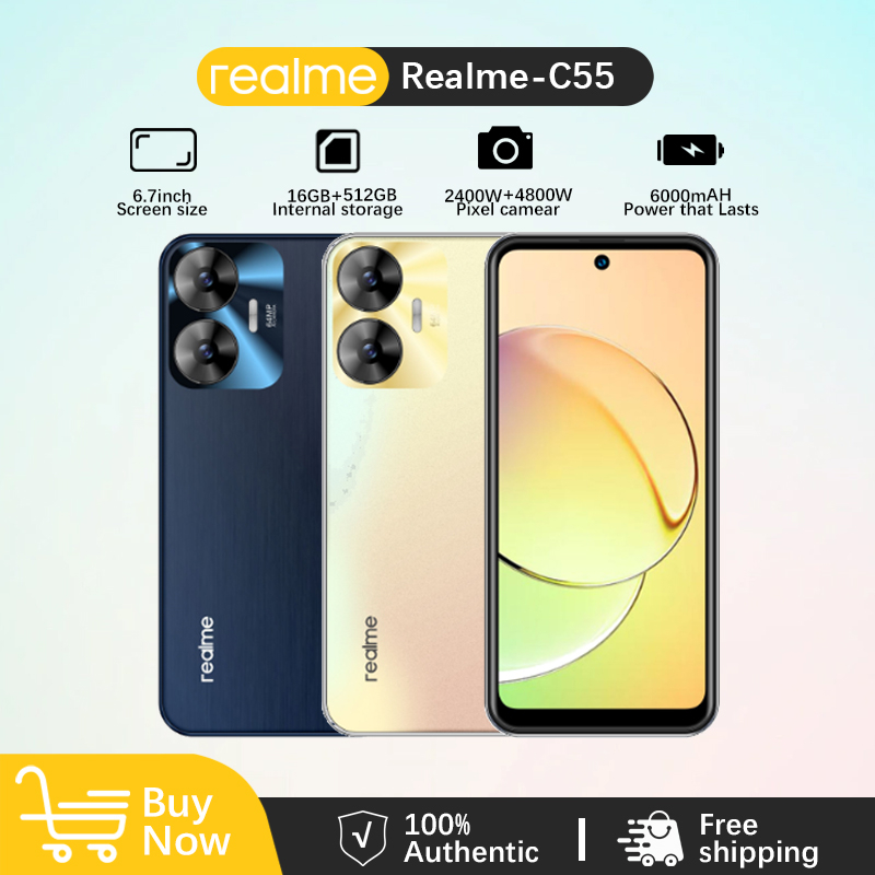 Realme C55 original 5G 16+512GB 6.7inch big sale 2023 Mobile Phone ...