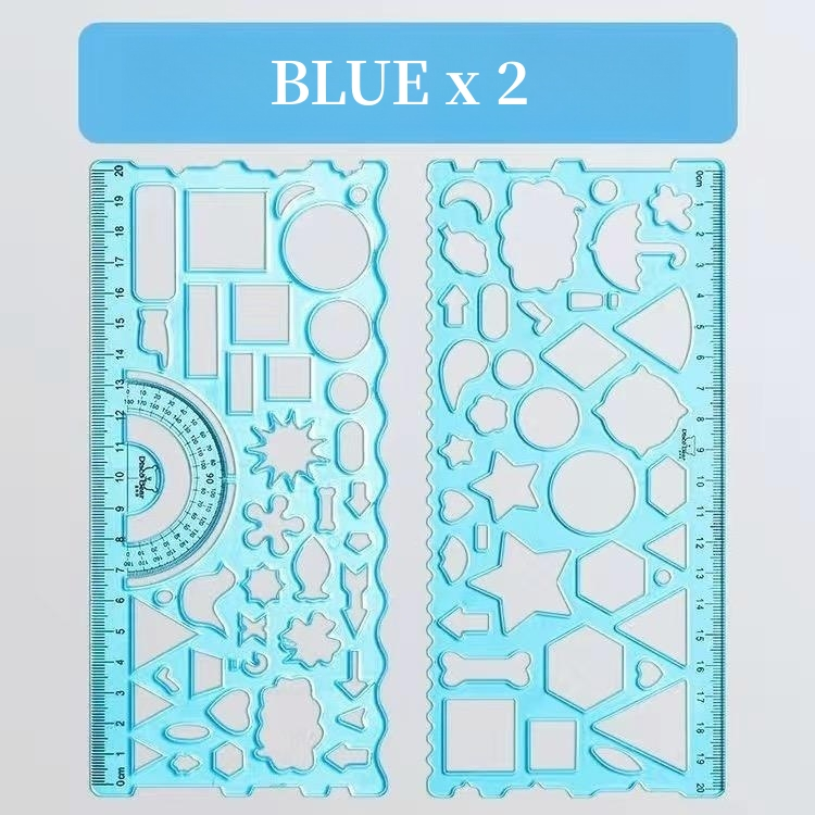 2 in 1 Design Ruler Drawing Template Ruler Soft Plastic Lenticular ...