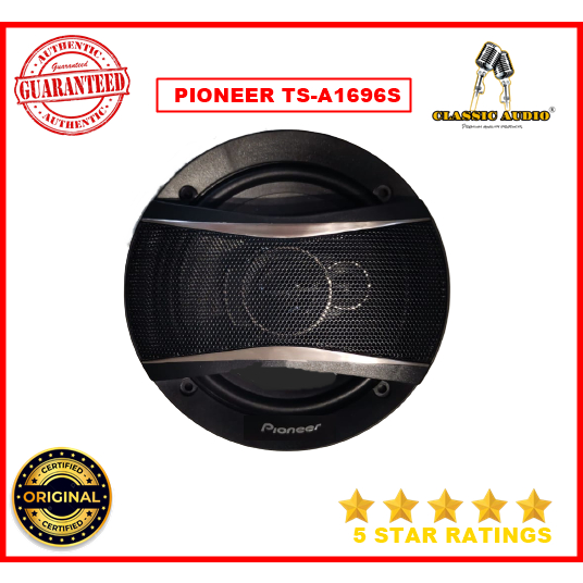 Classic Audio Pioneer Car Stereo TS-A1696S 650W Max 3 Way Speaker 1 PC ...