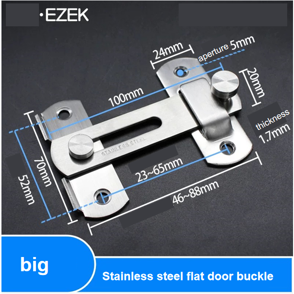 304Stainless Steel Safety Hasp Door Lock for Bathroom Bedroom Door ...