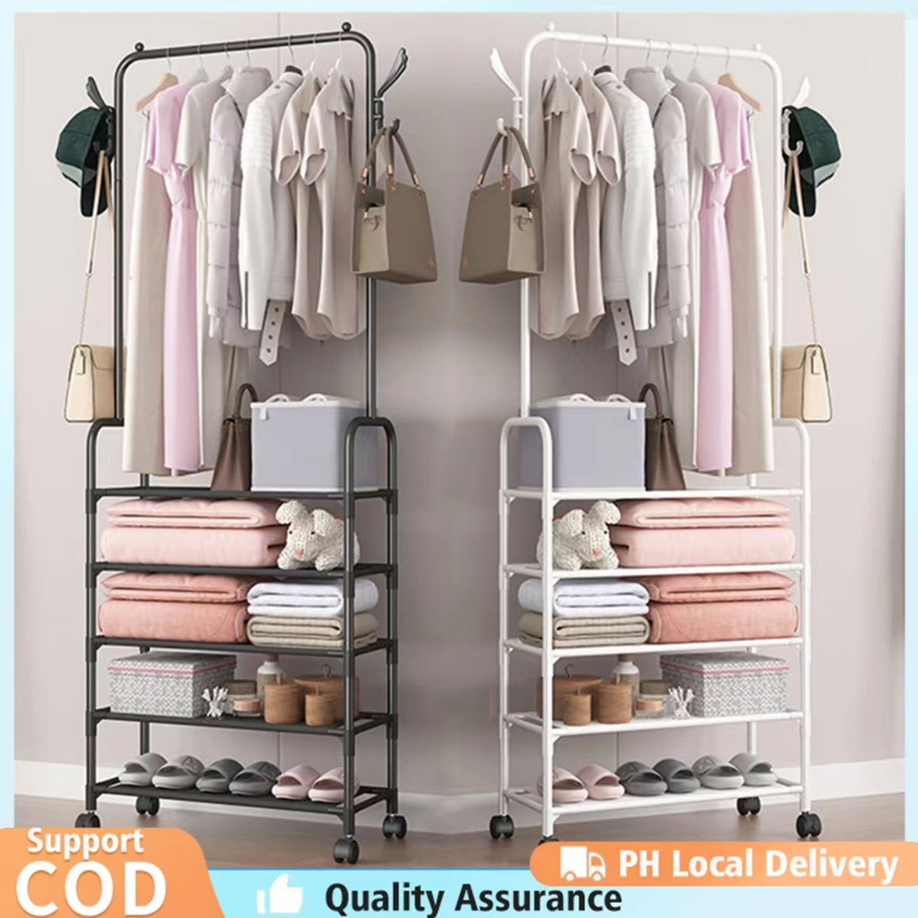 Okasumi Floor Simple Coat And Hat Rack Multifunctional Shoe Rack 5 ...