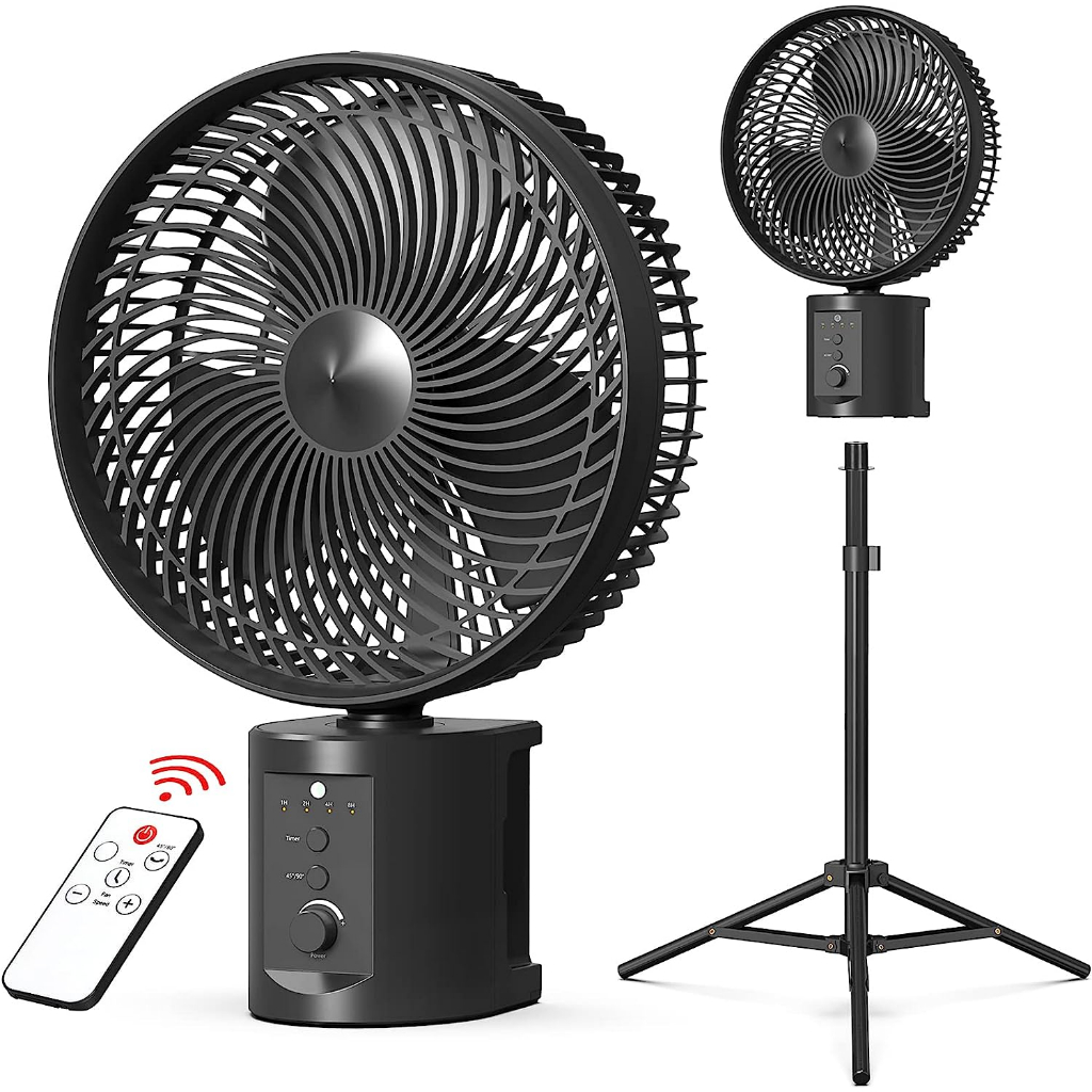 OPOLAR 20000mAh Oscillating Battery Operated Fan w/Remote, 10 Inch
