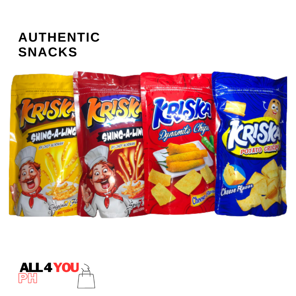 Authentic Kriska Flavored Snacks Dynamite Cheese, ShingALing Spicy