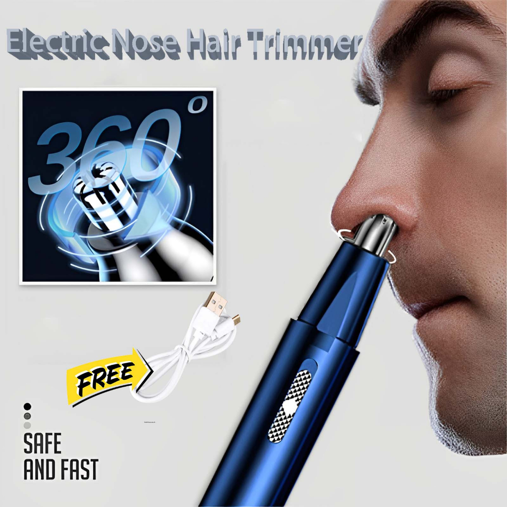 Electric Nose Hair Trimmer USB Rechargeable Beauty Care Stainless ...