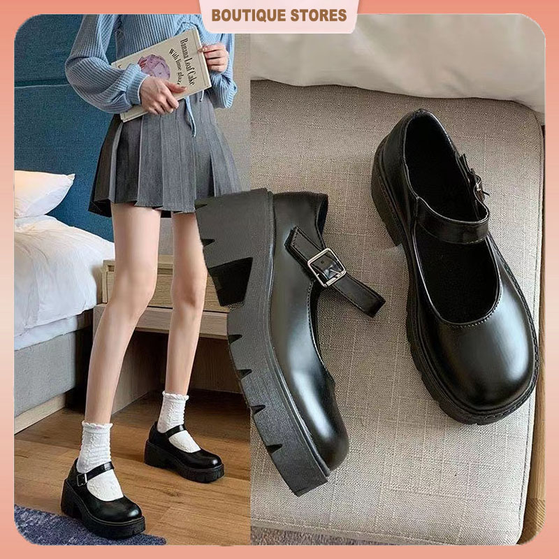 Black Shoes for Kids Girls School Shoes Mary Jane Shoes British