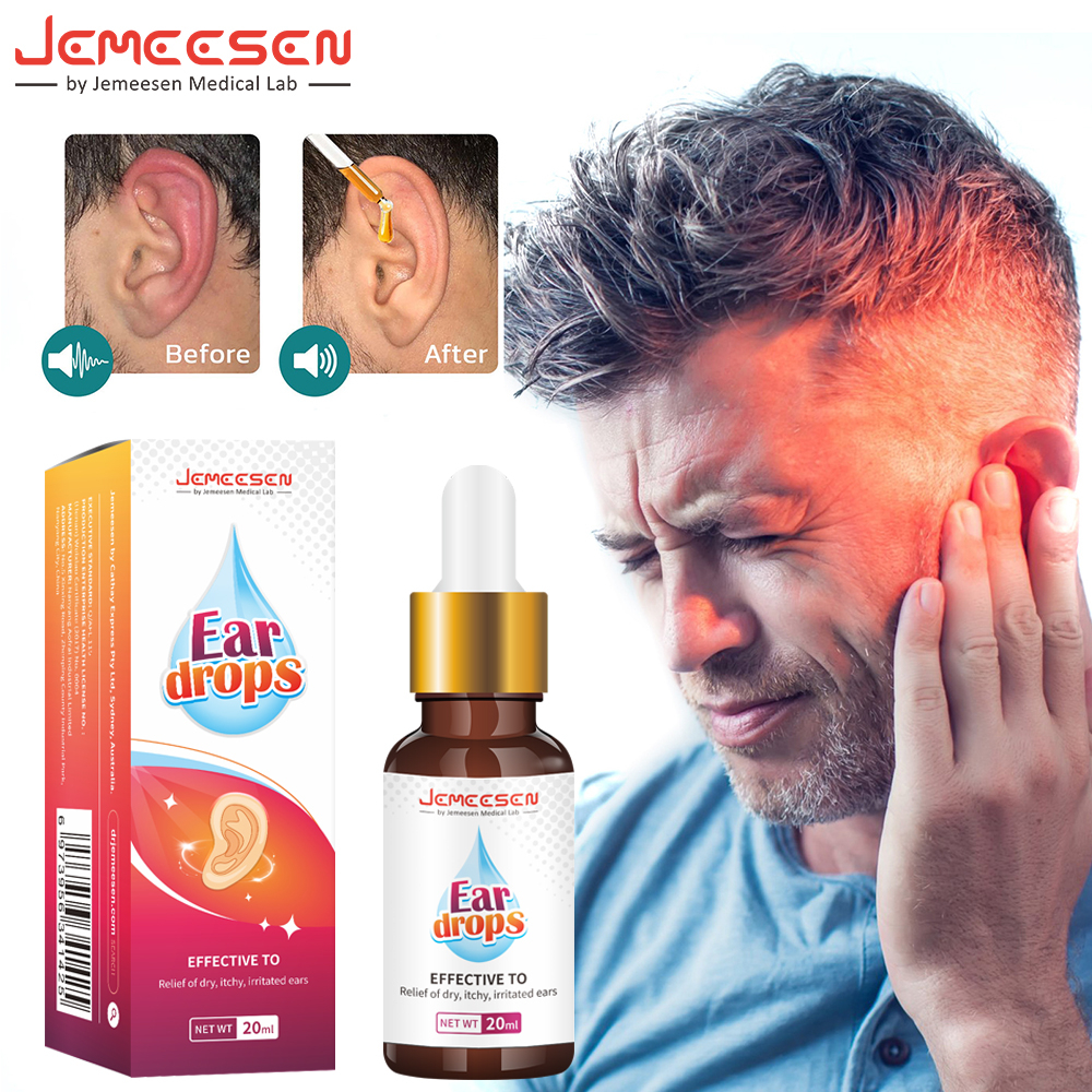 Jemeesen Ear Drops for Ringing Ear Dry Itchy Ears Deafness Swelling