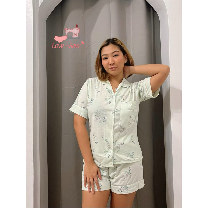 Printed Cotton Sleepwear/Short Set (Part 2) Shopee Philippines