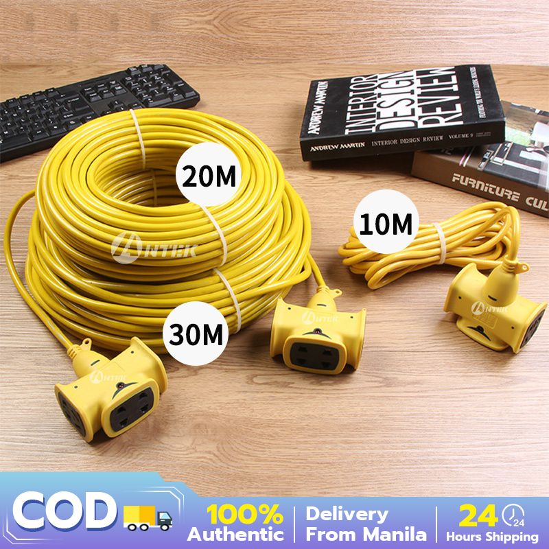 Extension Cord Extralong Plugin Strip 10M/20M/30M Electric Vehicle