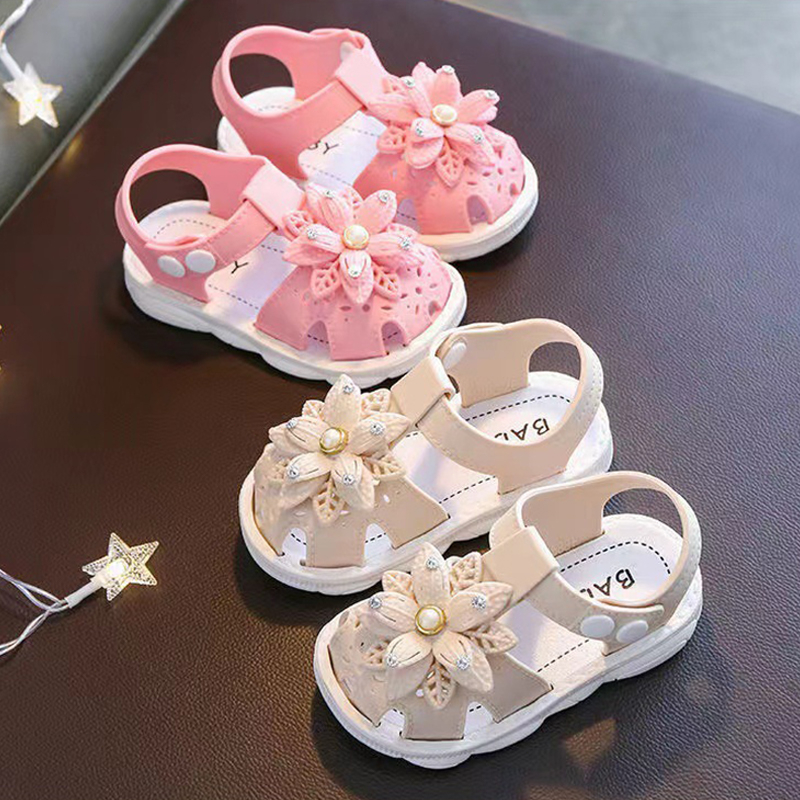 Korea Baby Girl Princess Bow Pearl Walking Shoes For Girls Baby Walking ...