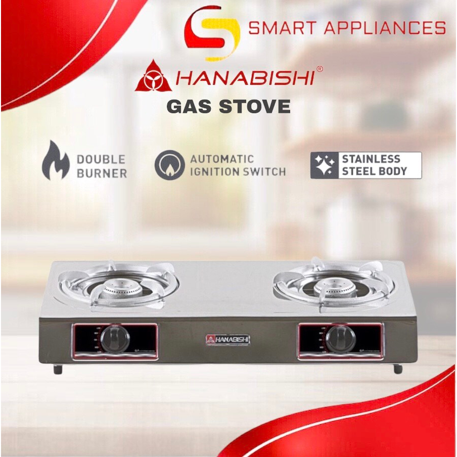 Hanabishi Double Burner Gas Stove G7 Stainless Double burner Shopee Philippines