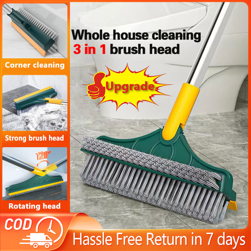 3 in 1 Bathroom Brush Cleaner Floor Brush Long Handle Kitchen Washing