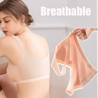M-5XL Thai Latex Ultra-Thin Ice Silk Plus Size Women Bra Seamless