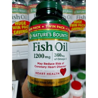 Nature's Bounty Fish Oil 1200 mg Rapid Release Liquid Softgels Twinpack