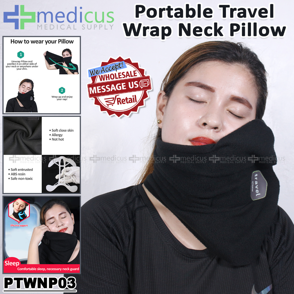 Medicus PTWNP03 Portable Travel Support Soft Neck Pillow Neck Collar