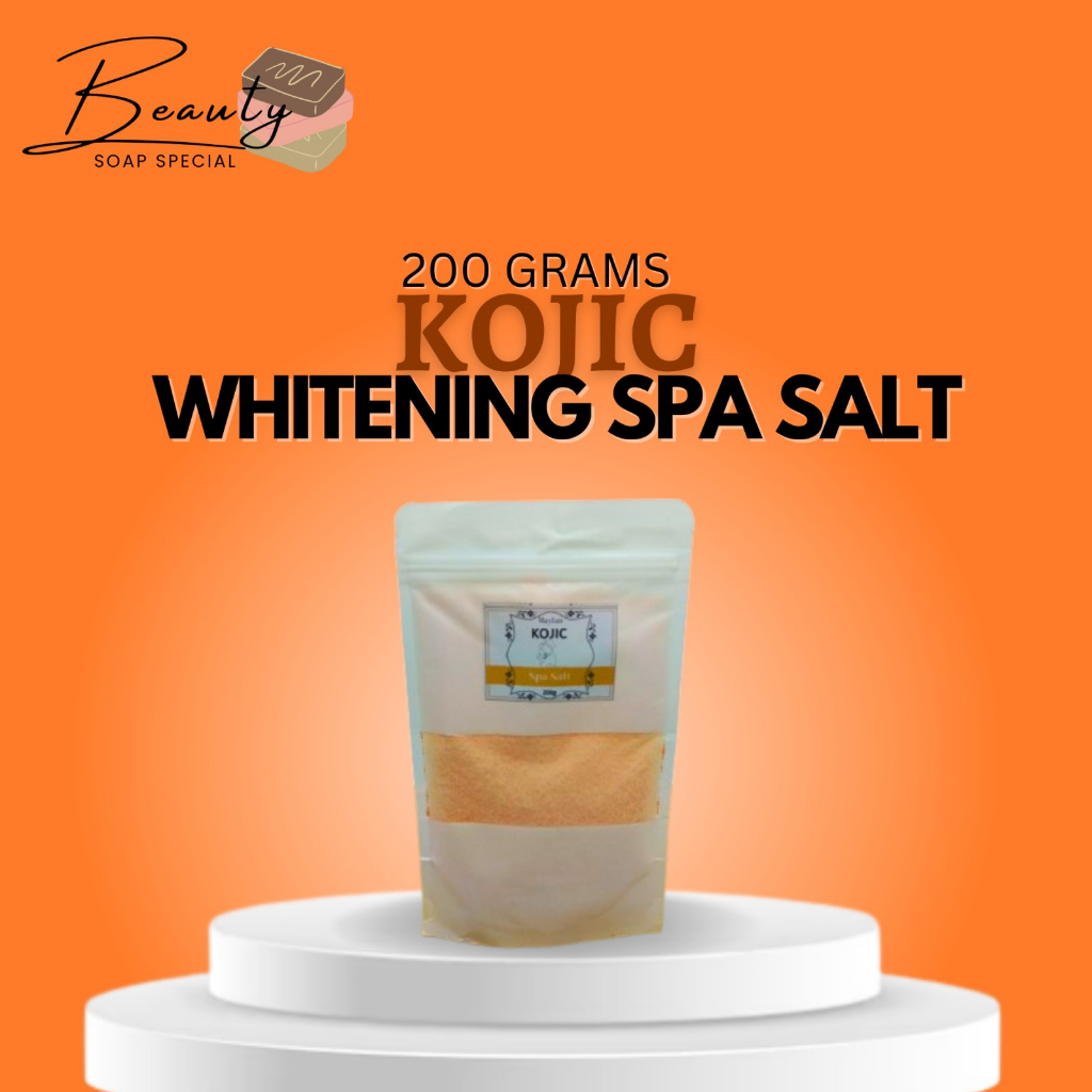 Spa Salt Scrub Whitening Milk Kojic 200g By Mayfair Smooth Soft Glowing