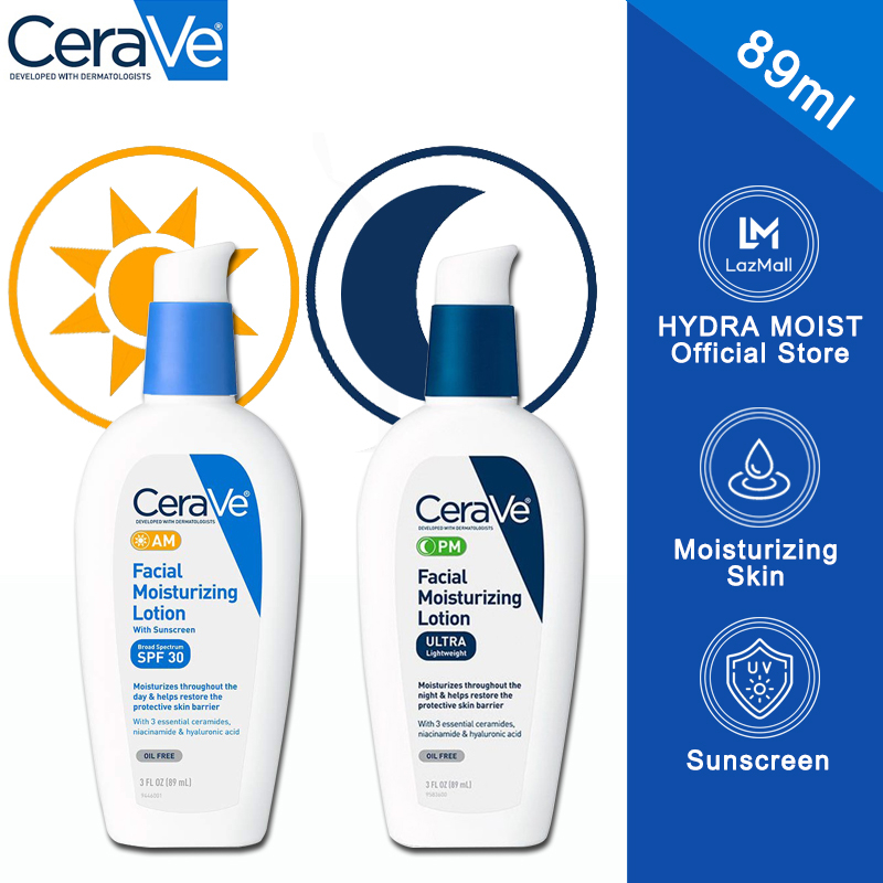 CeraVe Facial Moisturizing Lotion Day Night Lotion Night Cream AM and PM Daily Lightweight