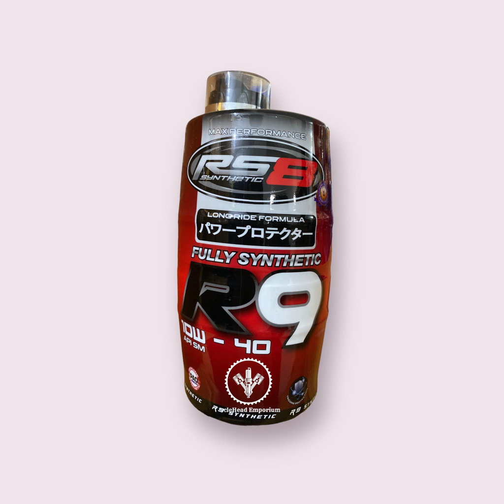 RS8 ENGINE OIL R9 10W-40 FULLY SYNTHETIC 1L 0.8L | Shopee Philippines