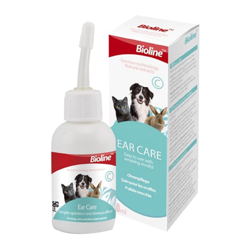 Bioline Drops Ear Care Eye Care 50ml Tear Stain Dogs Dog Cats 24/7 Pet