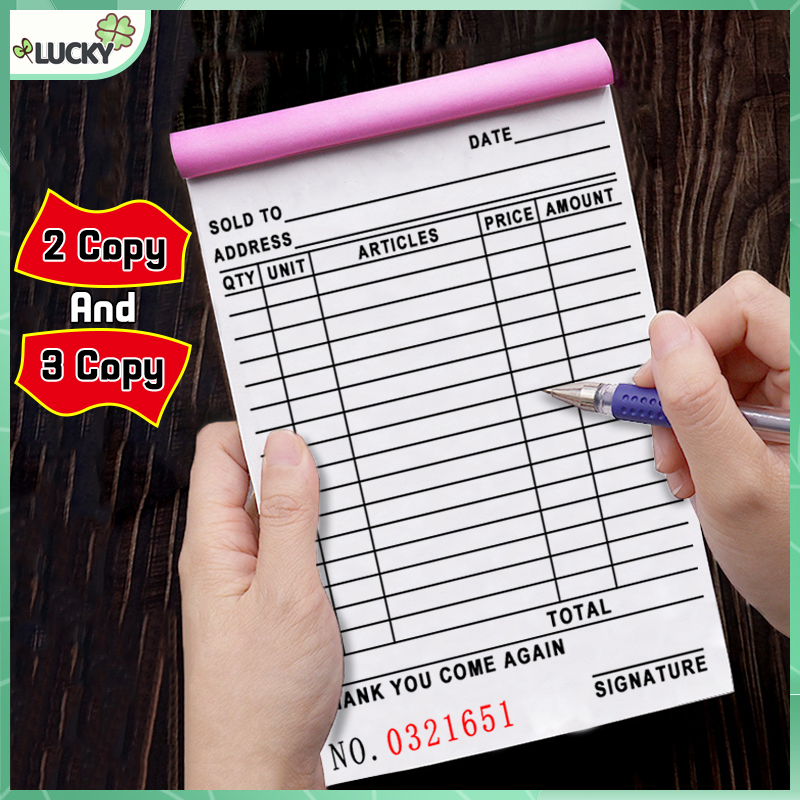 wholesale resibo 2ply/3ply carbonized receipt paper receipt for ...