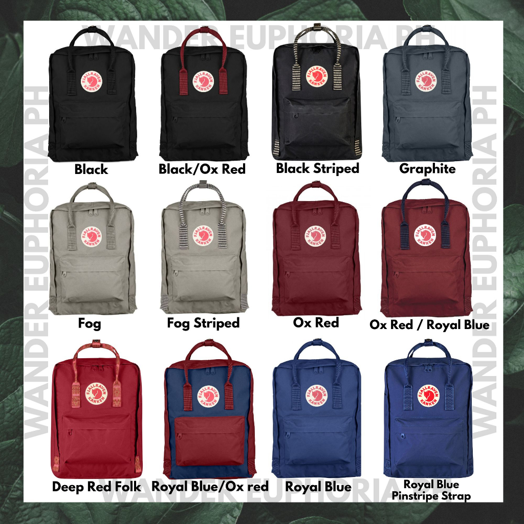 Fjallraven kanken bag colors best sale