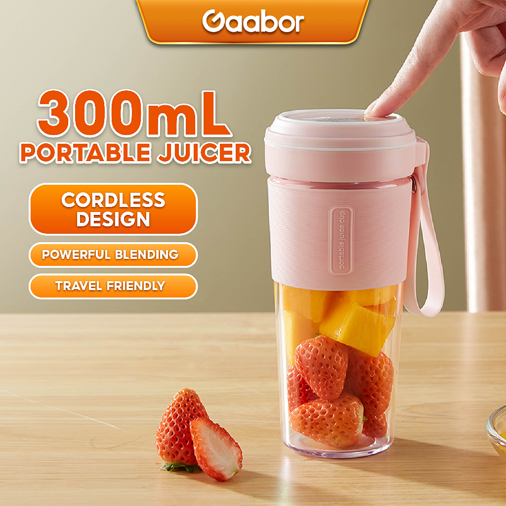 Gaabor by Winland Portable Juicer Cordless Juice Cup 300ml Rechargeable ...