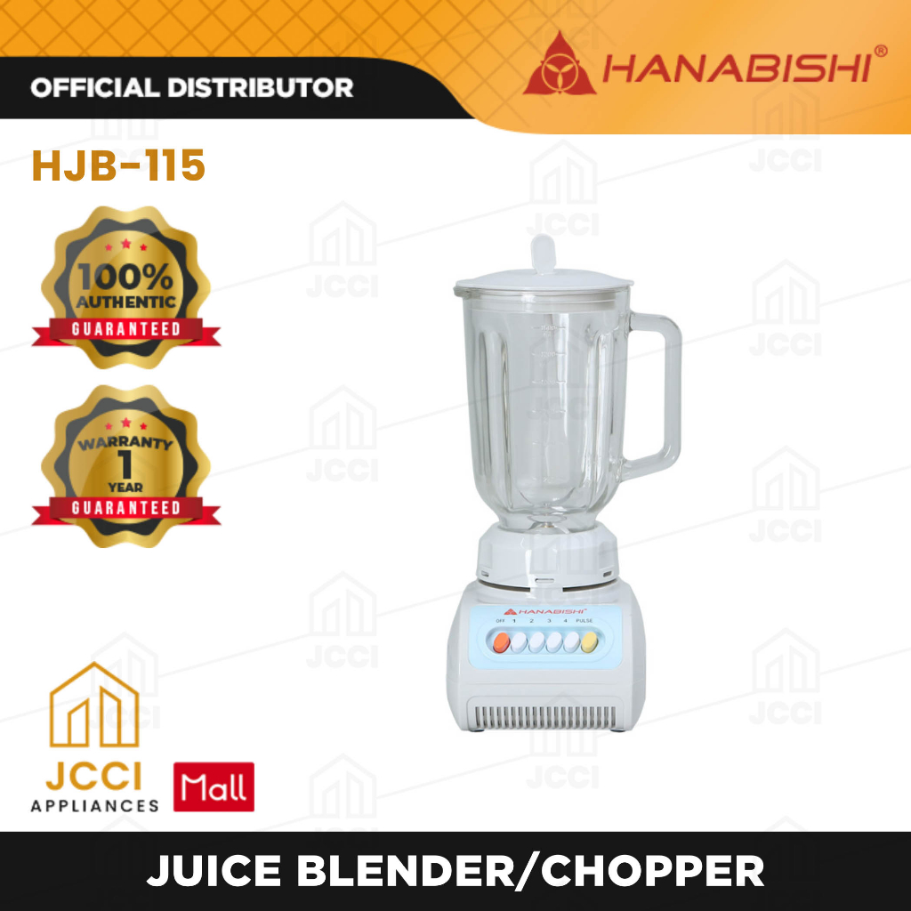 Hanabishi Juice Blender/Chopper Original with 1 Year Warranty HJB 115